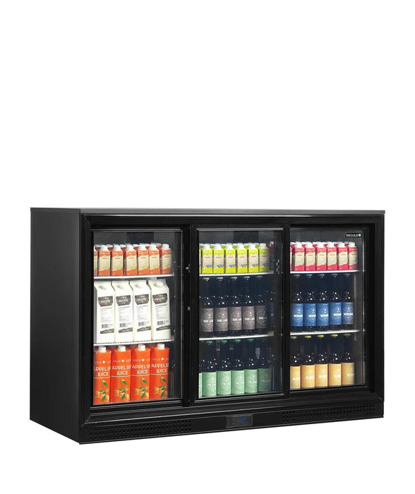 TEFCOLD Expositor botellero refrigerado 3 puertas corredera 300 litros DB301S - 3 - FrigeriaHosteleria.com