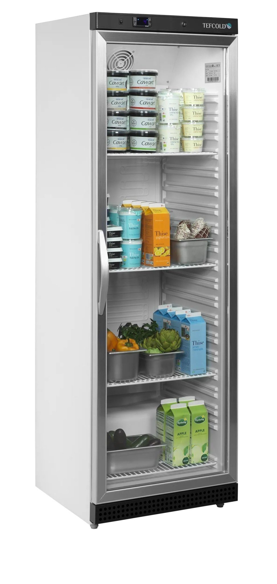 TEFCOLD Expositor botellero refrigerado blanco 400 litros UR400G - FrigeriaHosteleria.com