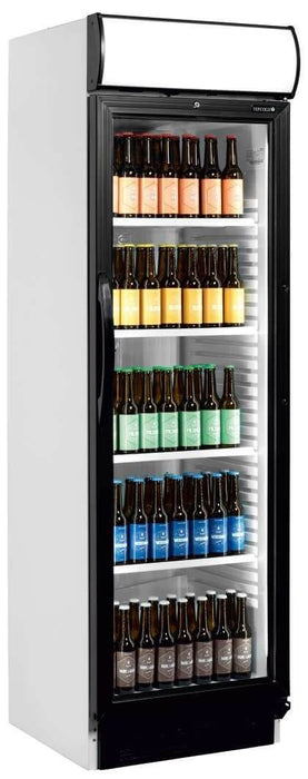 TEFCOLD Expositor botellero refrigerado con cabezal luminoso CEV425CP - 2 LED - FrigeriaHosteleria.com