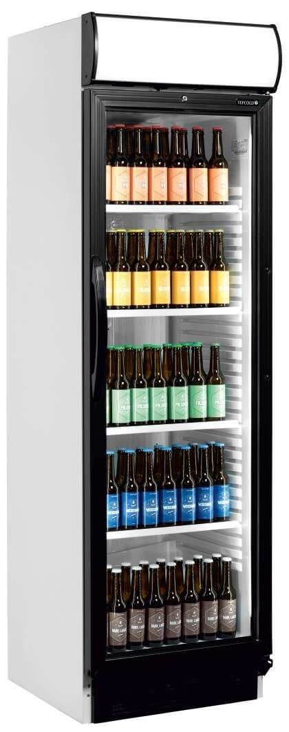 TEFCOLD Expositor botellero refrigerado con cabezal luminoso CEV425CP - 2 LED - FrigeriaHosteleria.com