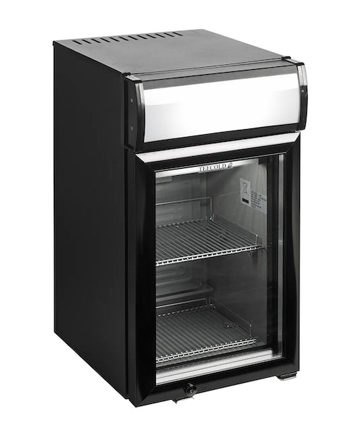 TEFCOLD Expositor botellero sobremostrador color negro BC25CP - FrigeriaHosteleria.com