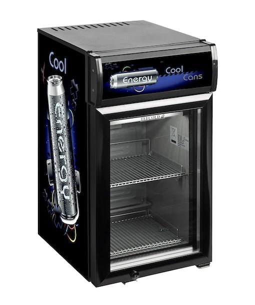 TEFCOLD Expositor botellero sobremostrador color negro BC25CP - FrigeriaHosteleria.com