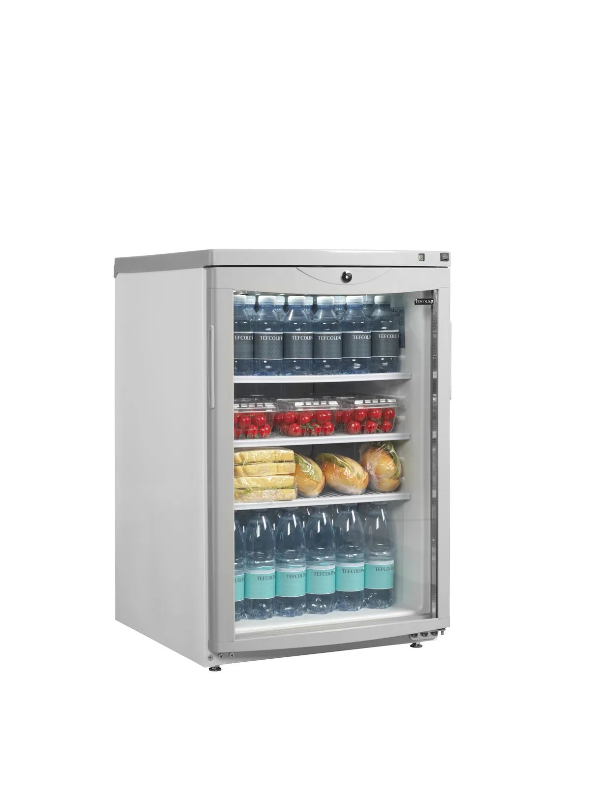 TEFCOLD Expositor botellero sobremostrador puerta curva 92 litros BC85 - FrigeriaHosteleria.com