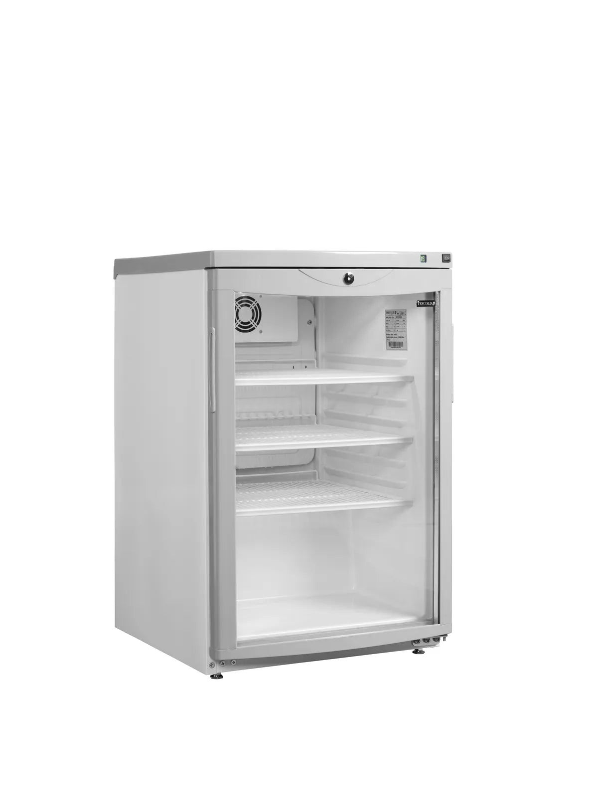 TEFCOLD Expositor botellero sobremostrador puerta curva 92 litros BC85 - FrigeriaHosteleria.com