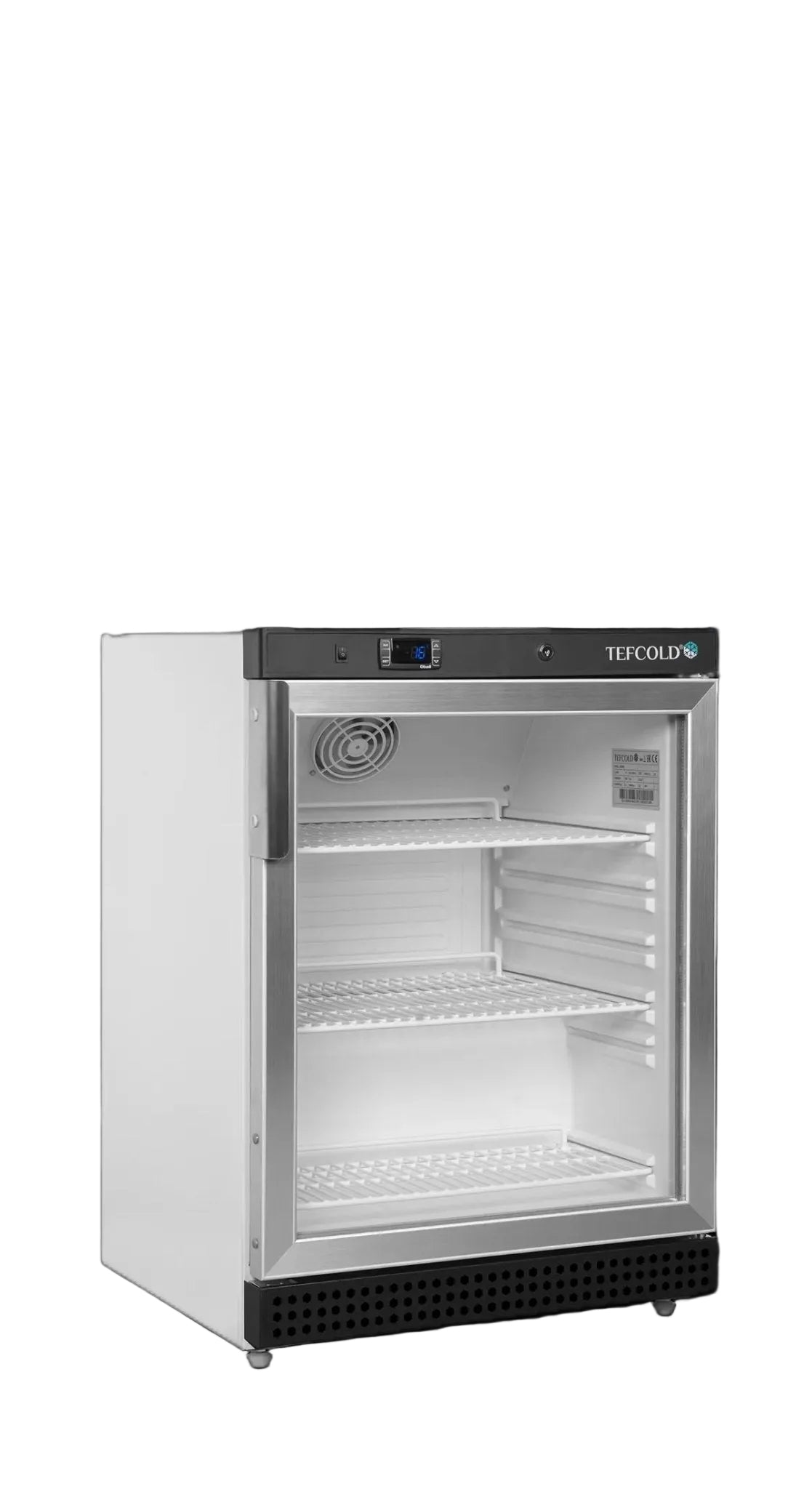 TEFCOLD Expositor refrigerado de sobremesa blanco 200 litros UR200G - FrigeriaHosteleria.com