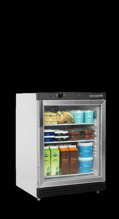TEFCOLD Expositor refrigerado de sobremesa blanco 200 litros UR200G - FrigeriaHosteleria.com
