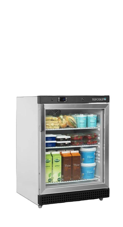 TEFCOLD Expositor refrigerado de sobremesa blanco 200 litros UR200G - FrigeriaHosteleria.com