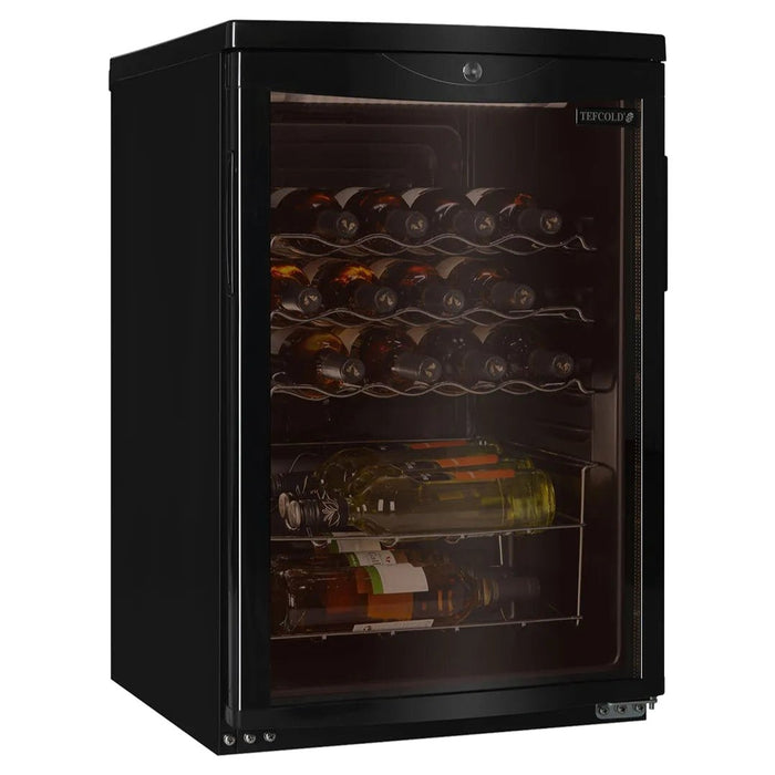 TEFCOLD Expositor refrigerado de vinos 22 botellas SC85 BLACK - FrigeriaHosteleria.com