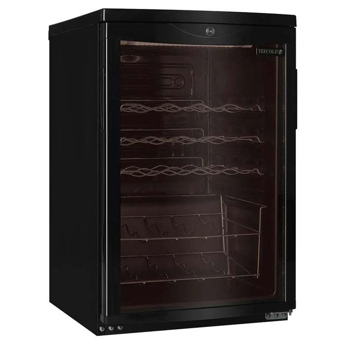 TEFCOLD Expositor refrigerado de vinos 22 botellas SC85 BLACK - FrigeriaHosteleria.com