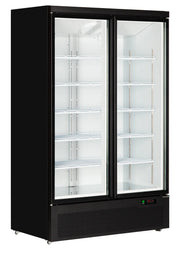 TEFCOLD Expositor refrigerado negro 2 puertas 1100 litros Atom Maxi C2DB - FrigeriaHosteleria.com