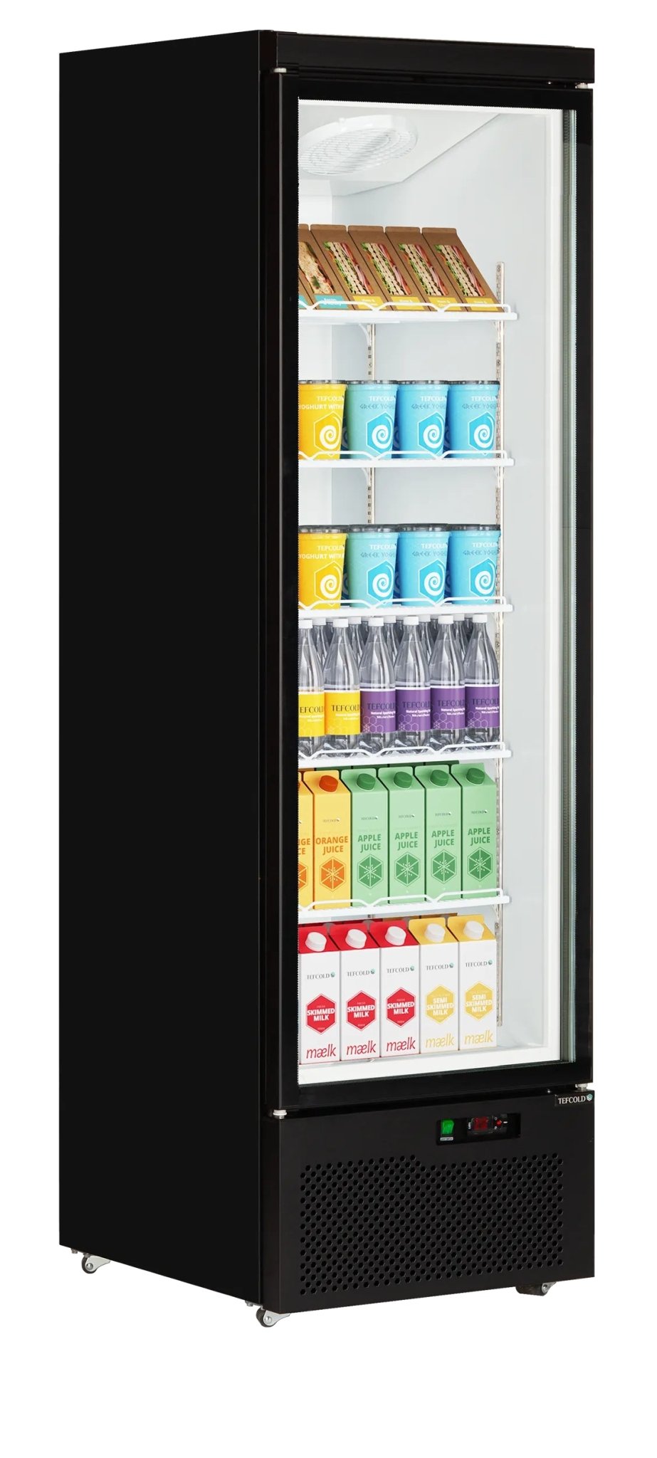 TEFCOLD Expositor refrigerado negro 614 litros Atom Maxi C1DB - FrigeriaHosteleria.com