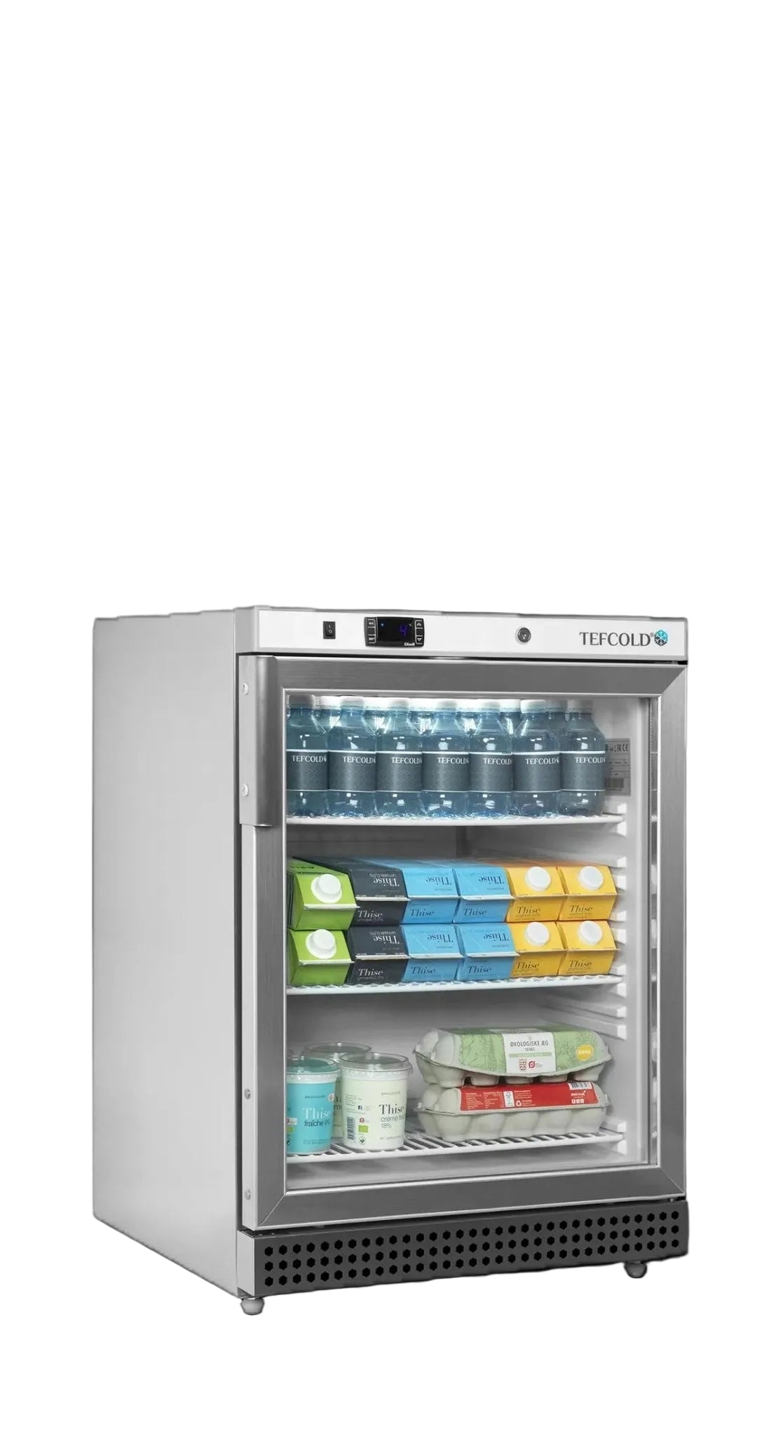 TEFCOLD Expositor refrigerado sobremesa inoxidable 200 litros UR200SG - FrigeriaHosteleria.com
