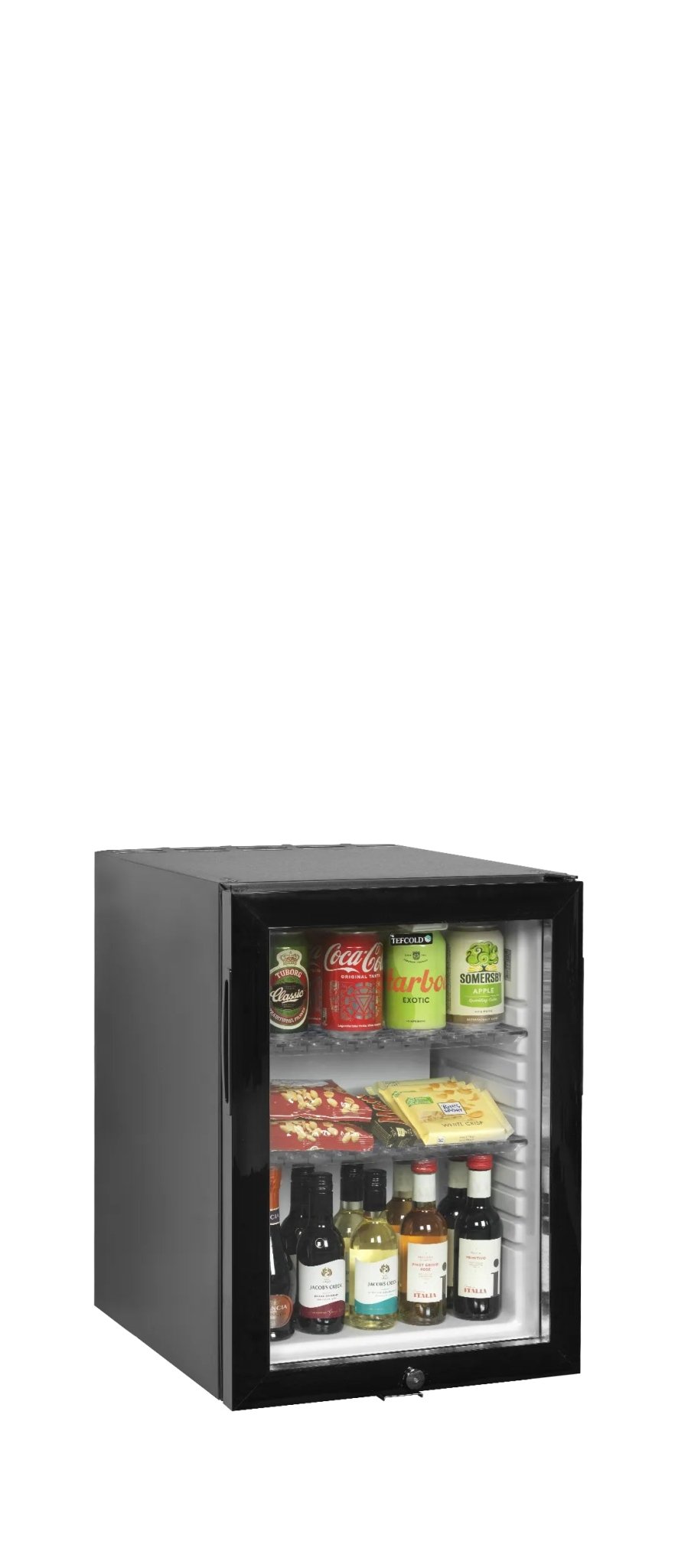 TEFCOLD Minibar refrigerado puerta cristal 38 litros TM45GC - FrigeriaHosteleria.com