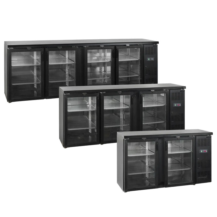 TEFCOLD Refrigerador backbar 3 puertas cristal ancho 200 cm CBC310G - FrigeriaHosteleria.com