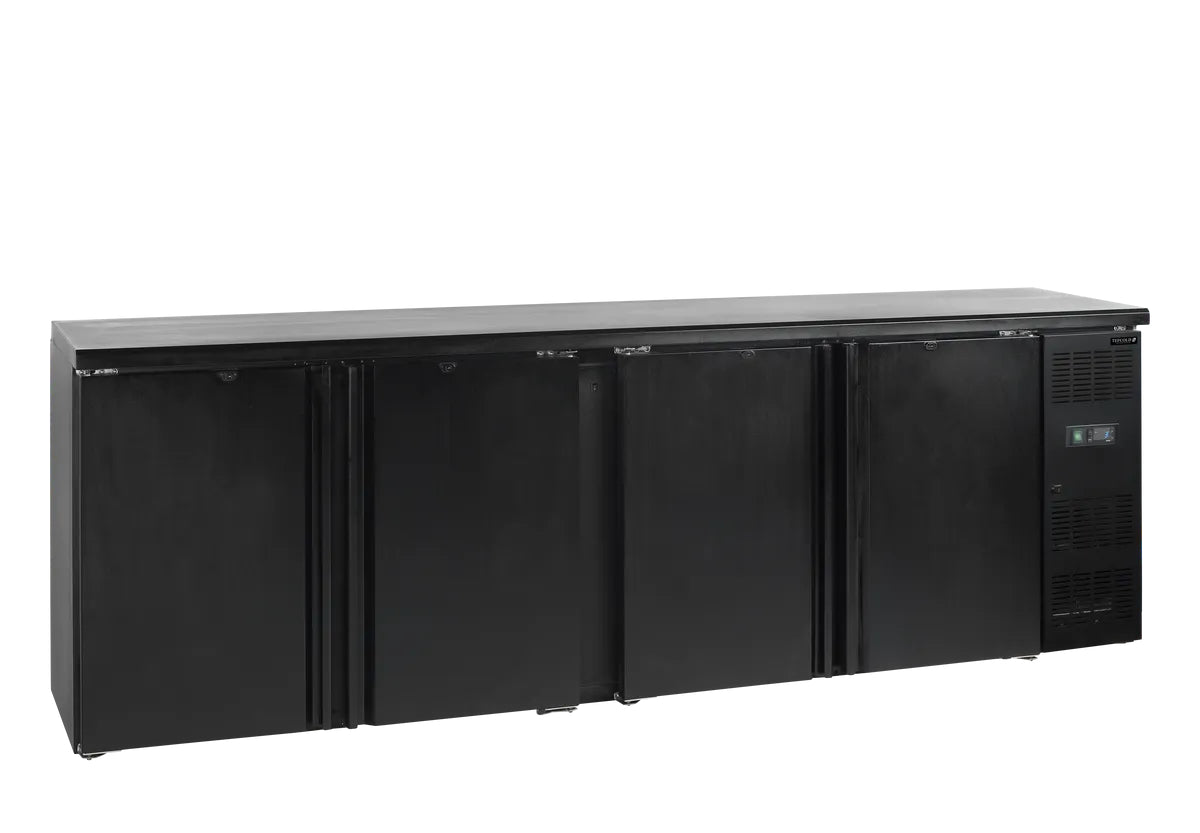 TEFCOLD Refrigerador backbar 4 puertas ancho 254 cm CBC410 - FrigeriaHosteleria.com