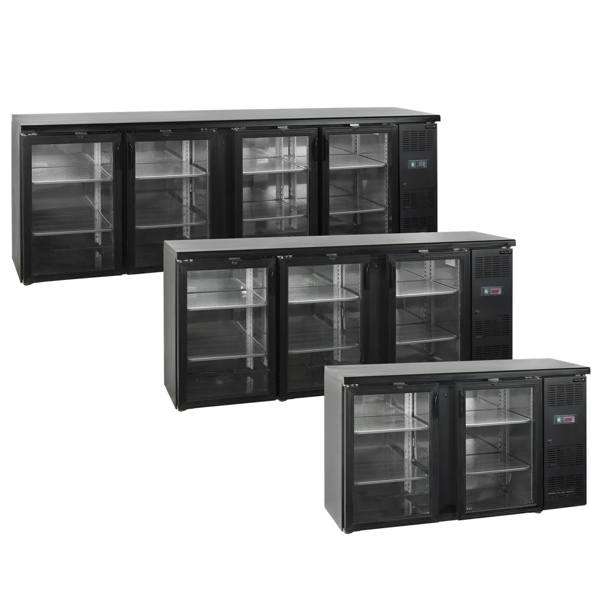 TEFCOLD Refrigerador backbar 4 puertas cristal ancho 254 cm CBC410G - FrigeriaHosteleria.com