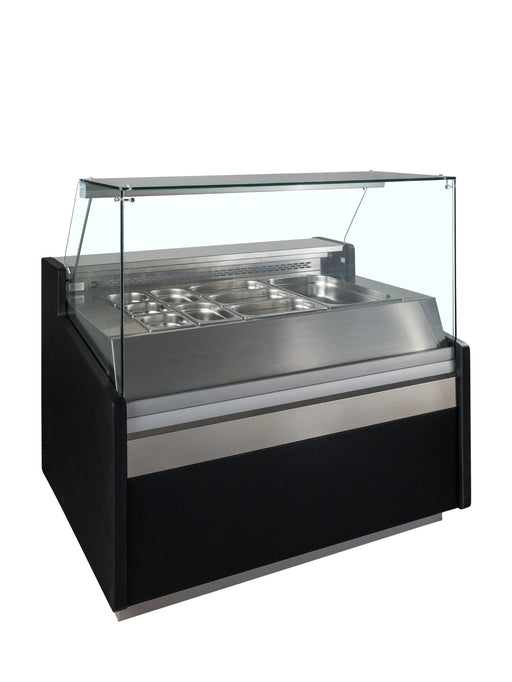 TEFCOLD Vitrina expositora refrigerada con reserva ancho 130 cm SPID130 - FrigeriaHosteleria.com