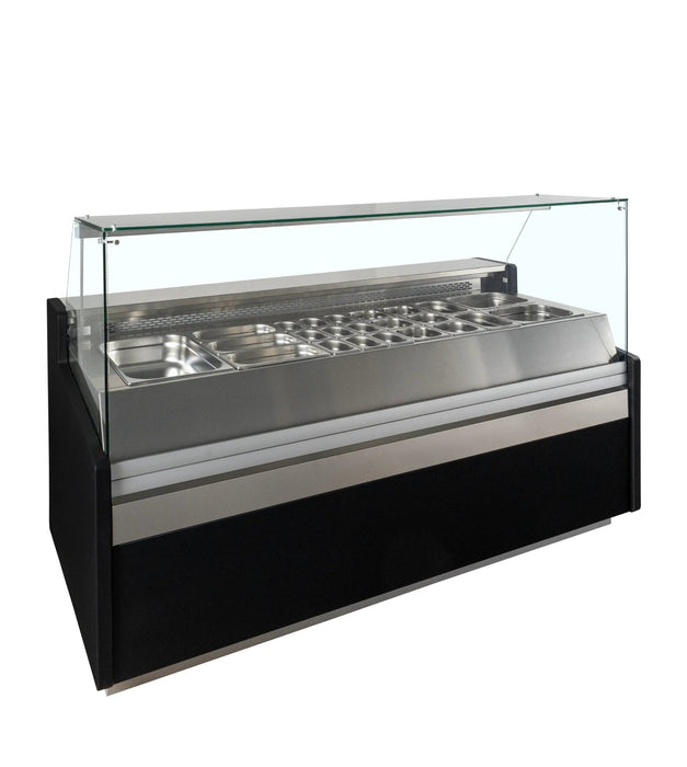 TEFCOLD Vitrina expositora refrigerada con reserva ancho 200 cm SPID200 - FrigeriaHosteleria.com