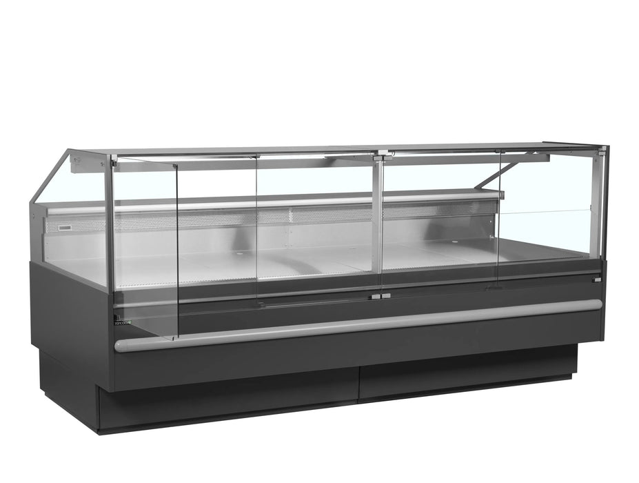 TEFCOLD Vitrina expositora refrigerada con reserva ancho 255 cm SOCB25082A - FrigeriaHosteleria.com