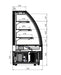 TEFCOLD Vitrina refrigerada cristal curvo ancho 150 cm 3 estantes LPD1500C/BLACK - FrigeriaHosteleria.com