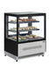 TEFCOLD Vitrina refrigerada cristal recto ancho 90 cm 2 estantes LPD900F/BLACK - FrigeriaHosteleria.com