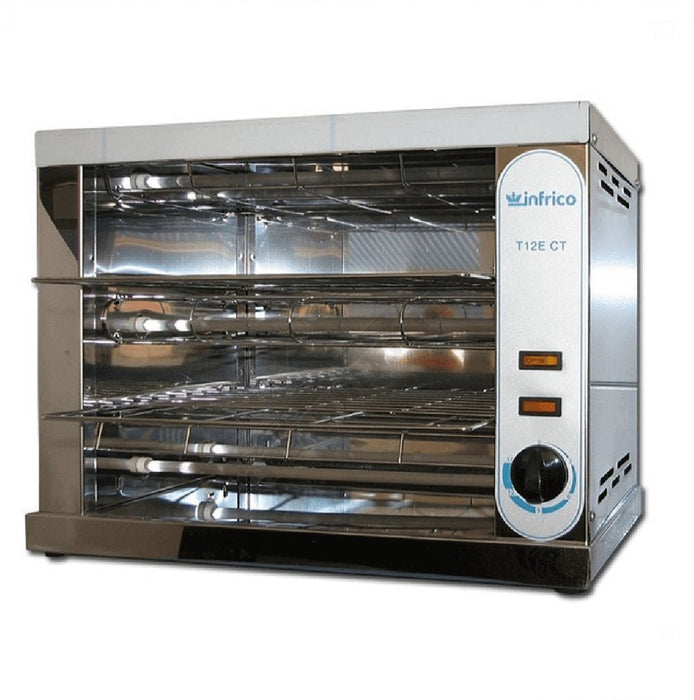 Tostador eléctrico doble planta con temporizador INFRICO T12ECT - FrigeriaHosteleria.com
