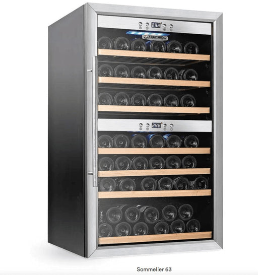 Vinoteca refrigerada 66 botellas 2 temperaturas Tecfrigo Sommelier 63 - FrigeriaHosteleria.com