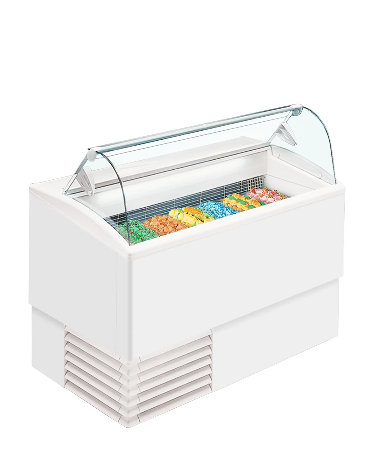 Vitrina de helados capacidad 4 a 7 cubetas ISA Isetta