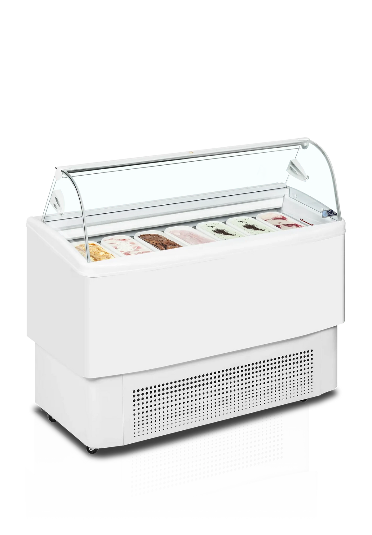 Vitrina de helados frío ventilado 4, 6 y 7 cubetas ISA Fiji