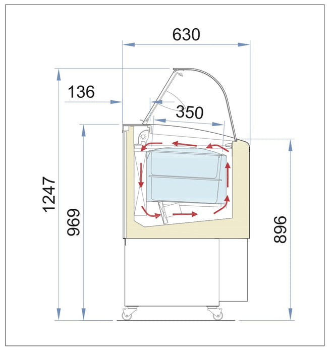 Vitrina de helados frío ventilado ISA Fiji - FrigeriaHosteleria.com