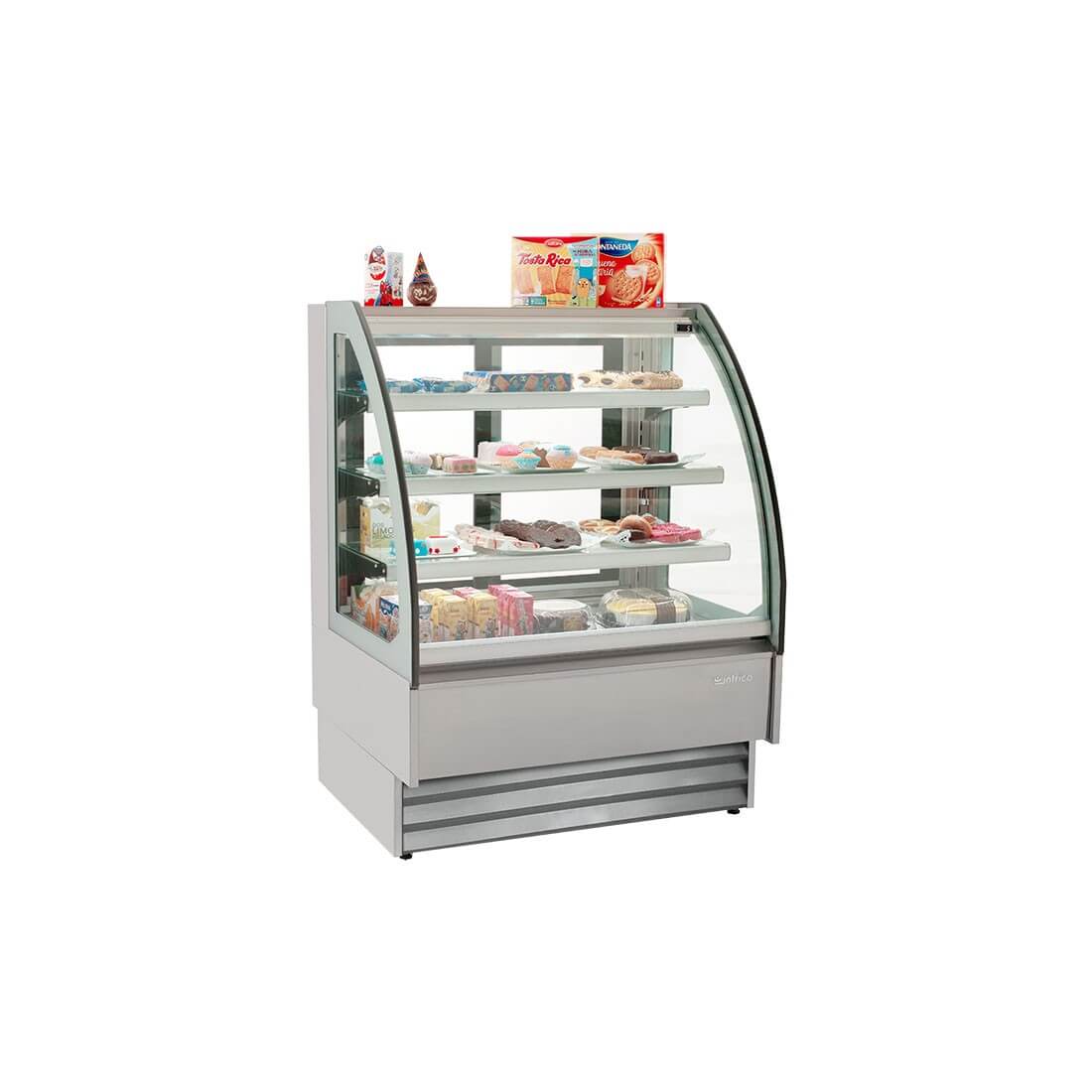 Vitrina expositora caliente cristal curvo INFRICO VON - HT - FrigeriaHosteleria.com