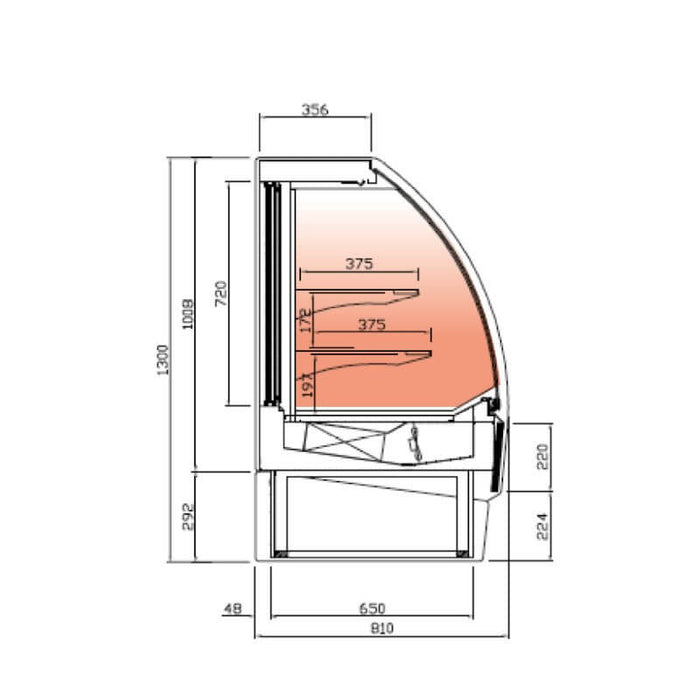 Vitrina expositora caliente INFRICO VBR - HT Ambar - FrigeriaHosteleria.com
