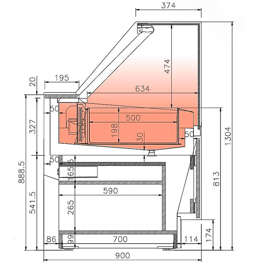 Vitrina expositora caliente INFRICO VLY - BMS Lyon - FrigeriaHosteleria.com