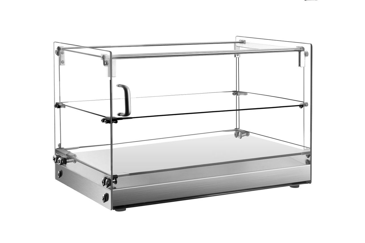 Vitrina expositora neutra 2 pisos base inoxidable ancho 56 XCZ - 50L - FrigeriaHosteleria.com