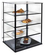 Vitrina expositora neutra 3 pisos con puerta ancho 54 EXPO BLACK - 1 - FrigeriaHosteleria.com