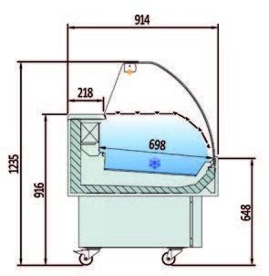 Vitrina expositora refrigerada pescado / marisco ancho 104 EEC - 100 - CC - FrigeriaHosteleria.com