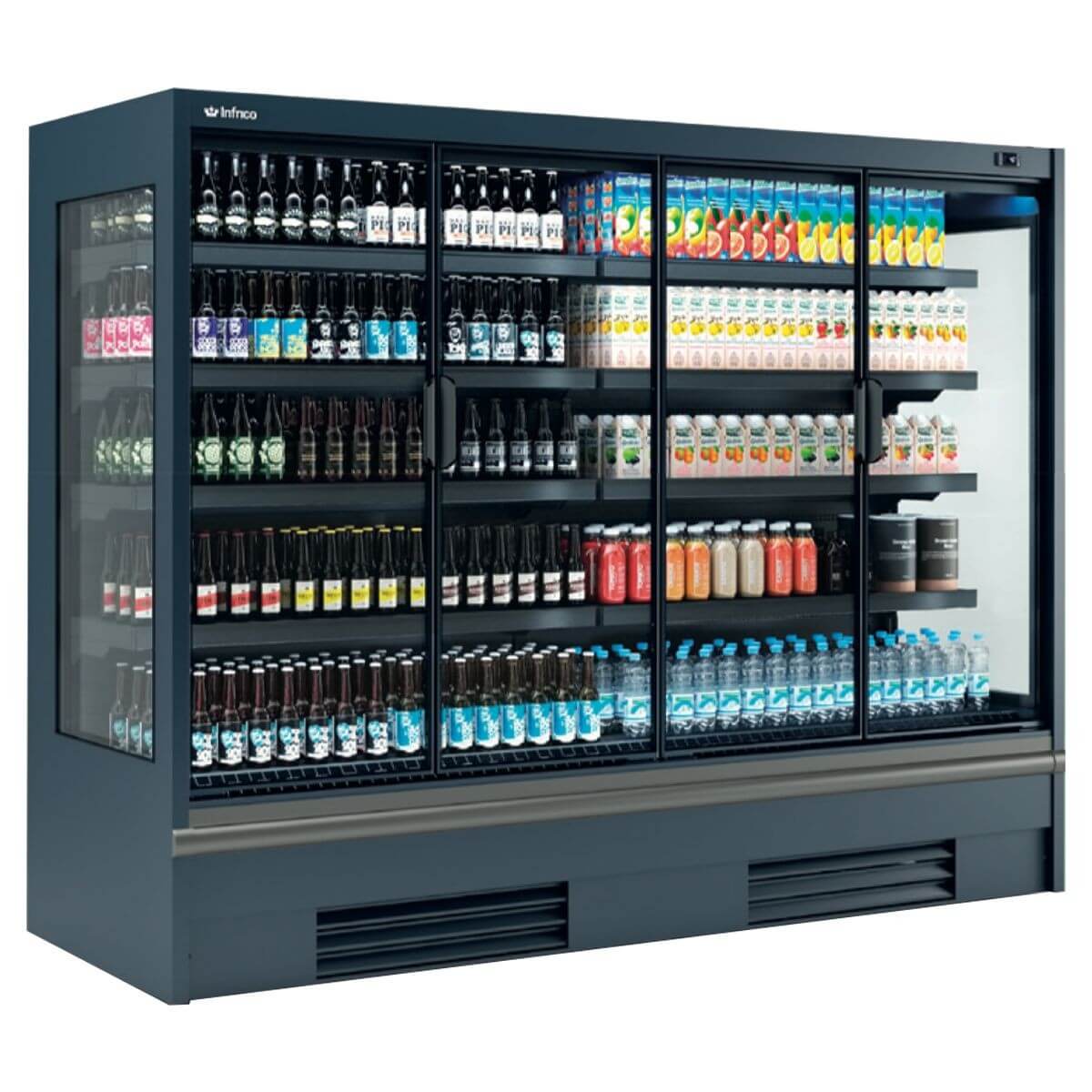 Vitrina mural refrigerado con puertas fondo 70 INFRICO MS - DCP - M1 - FrigeriaHosteleria.com