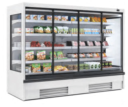 Vitrina mural refrigerado con puertas fondo 80 INFRICO MN-DCP-M2