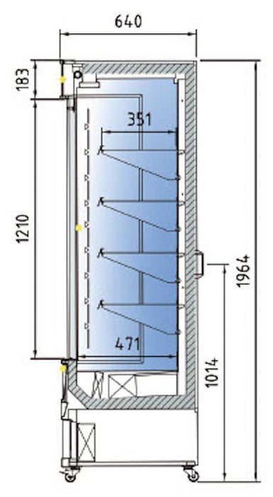 Vitrina mural refrigerado sin puertas CORECO CPROH - FrigeriaHosteleria.com