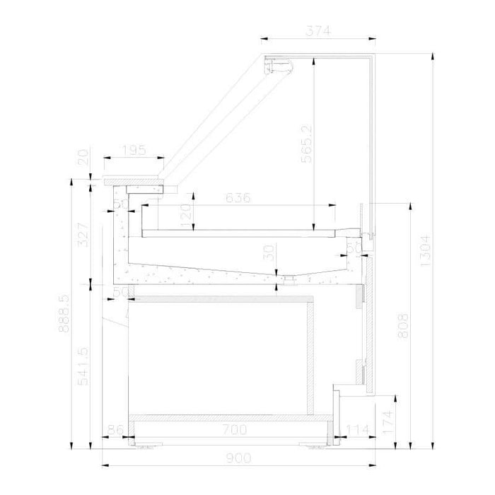 Vitrina pastelera refrigeración ventilada INFRICO VLY Lyon - FrigeriaHosteleria.com