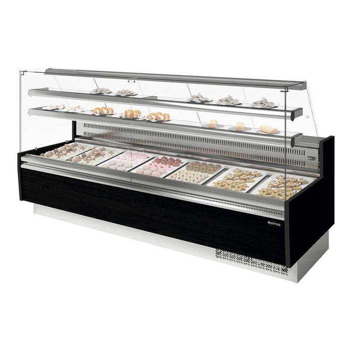 INFRICO Vitrina pasteles refrigerada con almacén cristal recto Glace VGL-P