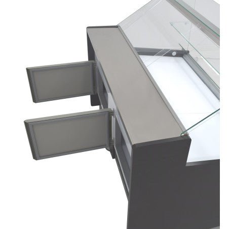 Vitrina refrigeración estática con estante y reserva ancho 150 fondo 97 VRE - 150 - FrigeriaHosteleria.com