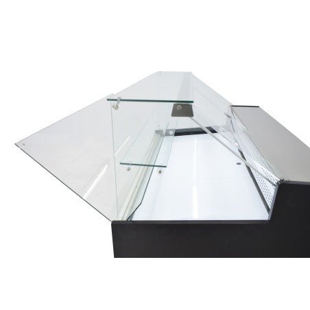 Vitrina refrigeración estática con estante y reserva ancho 150 fondo 97 VRE - 150 - FrigeriaHosteleria.com