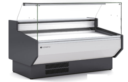 Vitrina refrigeración estática con reserva cristal recto fondo 94 CORECO S - Line CVED - 9 - RR - FrigeriaHosteleria.com