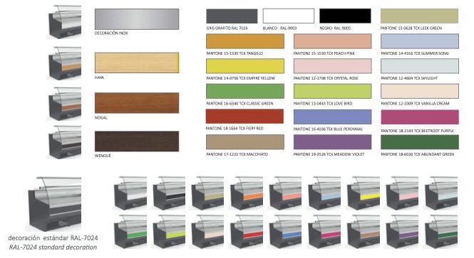Vitrina refrigeración ventilada con reserva cristal recto bajo fondo 110 CORECO CVE - 10 - RCB - TF Delicatessen - FrigeriaHosteleria.com