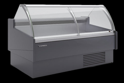 Vitrina refrigeración ventilada cristal curvo con reserva fondo 122 CORECO CVE - 12 - C - TF - FrigeriaHosteleria.com