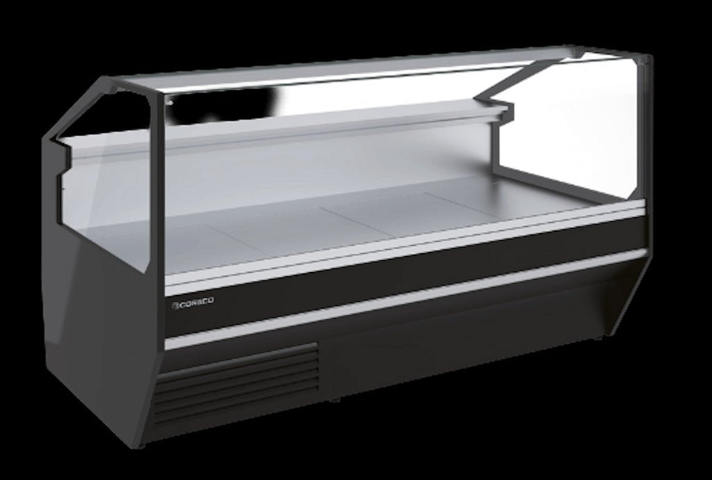 Vitrina refrigeración ventilada cristal recto fondo 108 CORECO CVE - 10 - TF - FrigeriaHosteleria.com