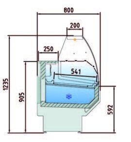 Vitrina refrigerada con reserva ancho 152 fondo 80 VED - 8 - 15 - C - FrigeriaHosteleria.com