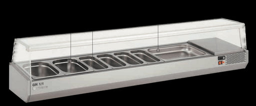 Vitrina refrigerada de ingredientes cúpula cristal para cubetas 1/3 CORECO EI - 1/3 - FrigeriaHosteleria.com