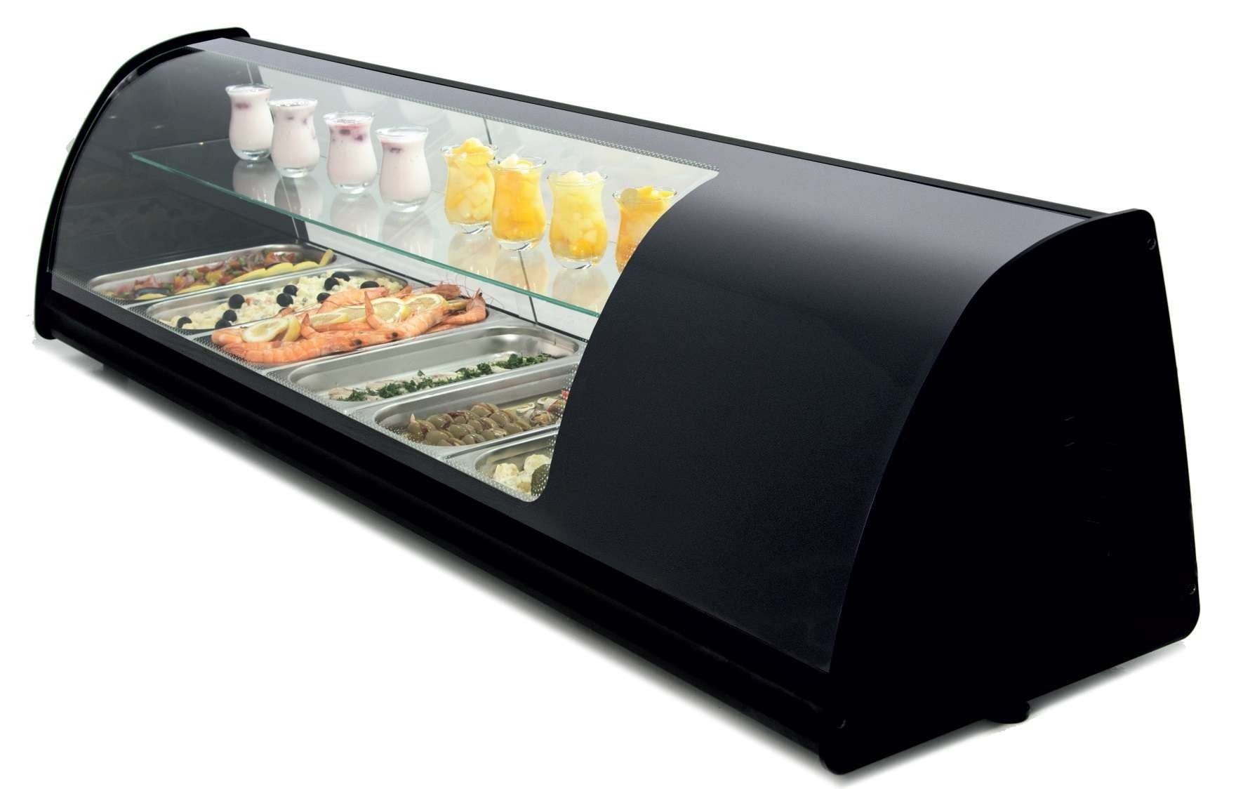 Vitrina refrigerada de tapas doble piso 6 bandejas GN1/3 ancho 146 6VTG DOBLE - NE - FrigeriaHosteleria.com